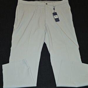 NWT Oxford Pants Mens 30x32 Gray Stretch Dress Pants High Rise Golf Golfing‎